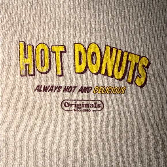 Hot Donuts Beige sweatshirt size men’s large. Outdoors Hoodie Activewear - Picture 2 of 7